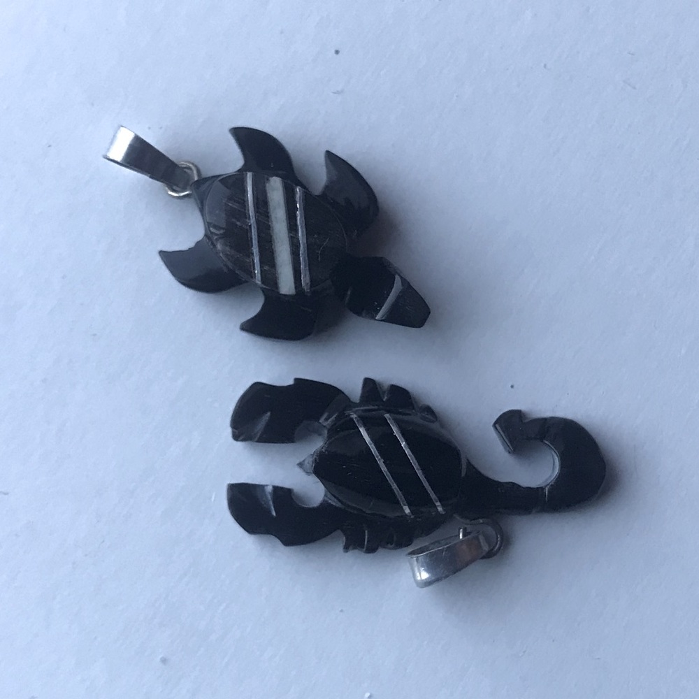 2 Vintage Animal Shaped Pendants